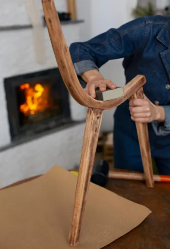 Sedia Pesaro in legno di faggio realizzata da Fraccaro Sedie